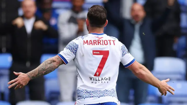 Jack Marriott celebrates a goal