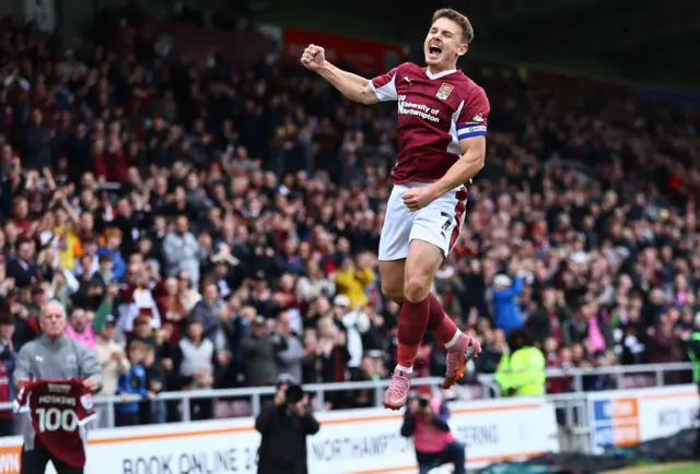 Sam Hoskins celebrating a goal