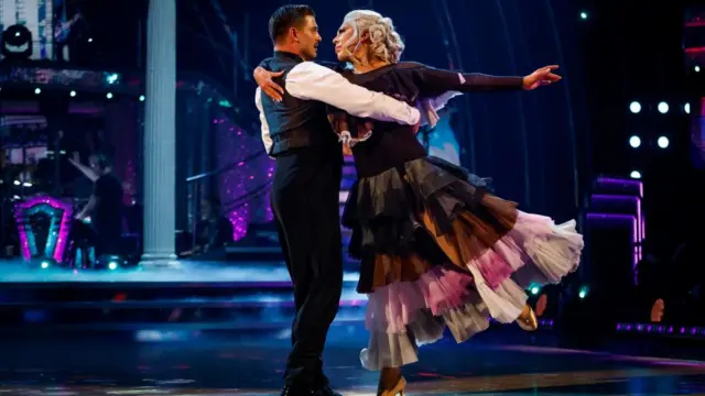 La Voix and partner dancing on Strictly