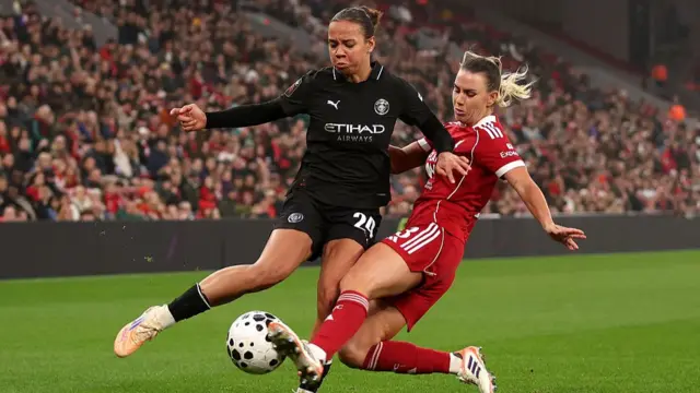 Liverpool v Man City action