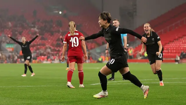 Fujino wheels away in celebration