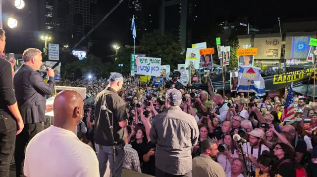A crowd of people in Tel Aviv, Israel