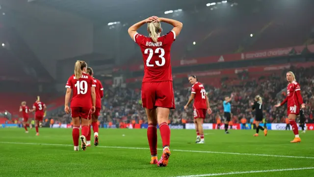 Bonner reacts to the offside flag