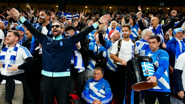 Greece fans in Copenhagen