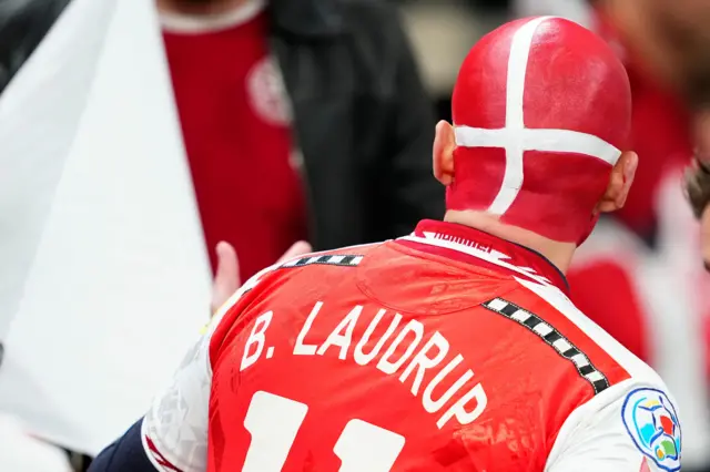 Denmark fan with painted head
