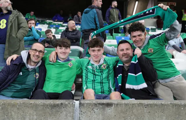 Northern Ireland fans watching as they take on Germany