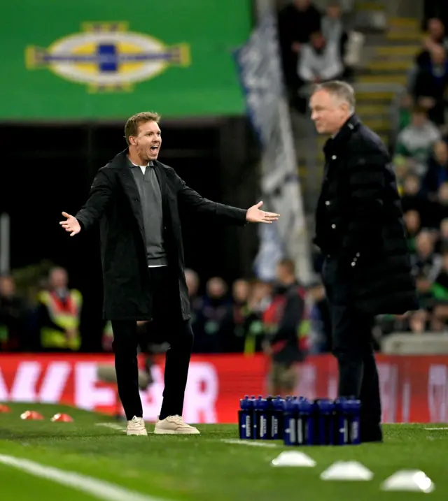 Germany manager Julian Nagelsmann reacts during the FIFA World Cup 2026 qualifier match between Northern Ireland and Germany
