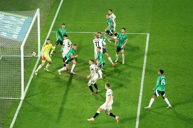 Nick Woltemade of Germany scores his team's first goal