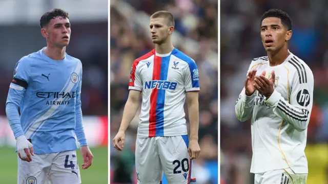 Phil Foden, Adam Wharton and Jude Bellingham