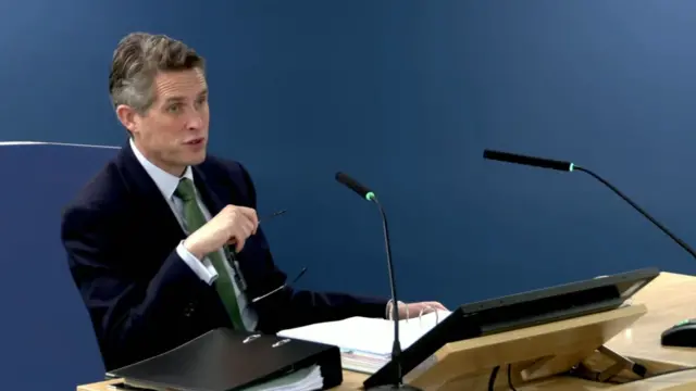 Gavin Williamson at the inquiry
