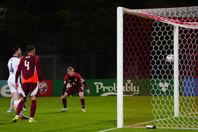 Maksims Tonisevs (R) scores an own goal