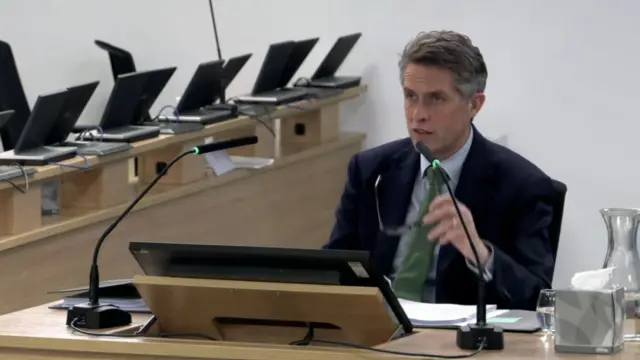 Gavin Williamson at the inquiry