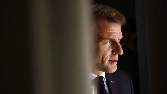 Emmanuel Macron in Egypt on 13 October.