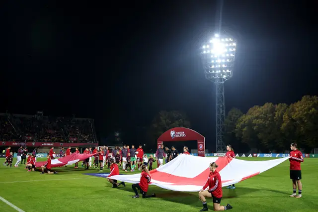 A general view during the player line ups