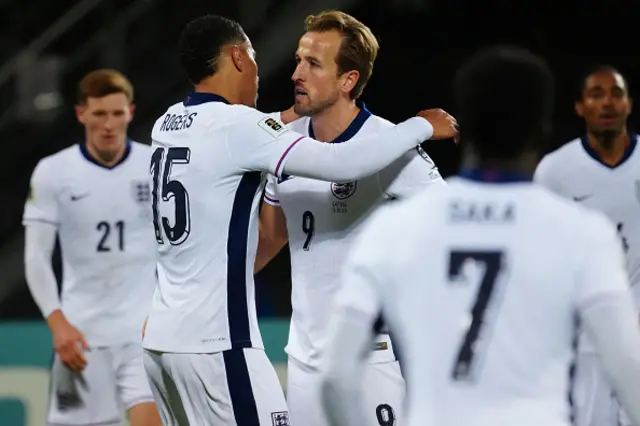 Harry Kane celebrates scoring