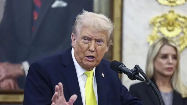 Trump speaking in the Oval Office