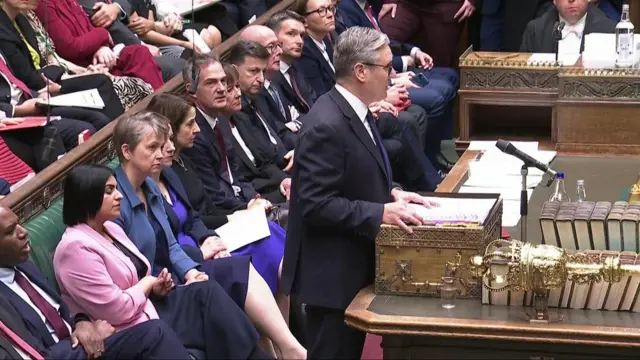 Prime Minister Sir Keir Starmer speaking during Prime Minister's Questions in the House of Commons, London