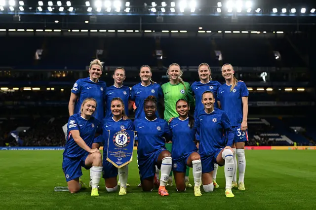 Chelsea players pose for a team photo
