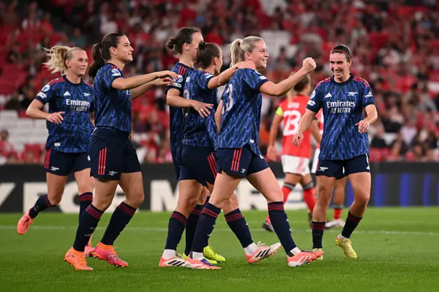 Alessia Russo of Arsenal celebrates