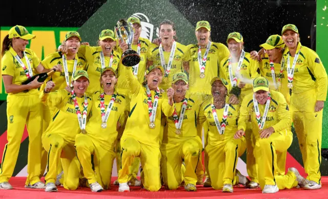 Australia celebrate winning 2022 World Cup