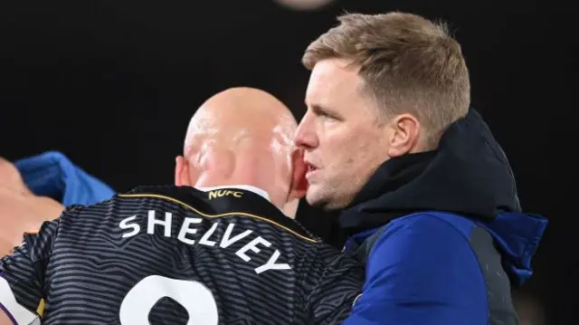 Jonjo Shelvey and Eddie Howe