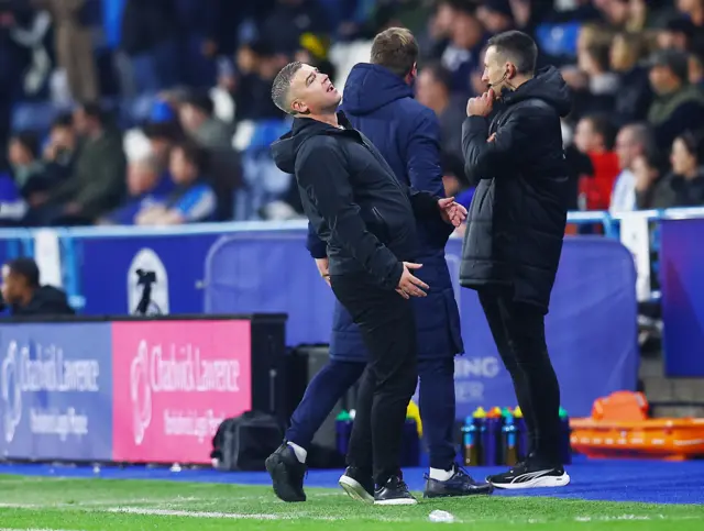 Bolton Wanderers manager Steven Schumacher reacts