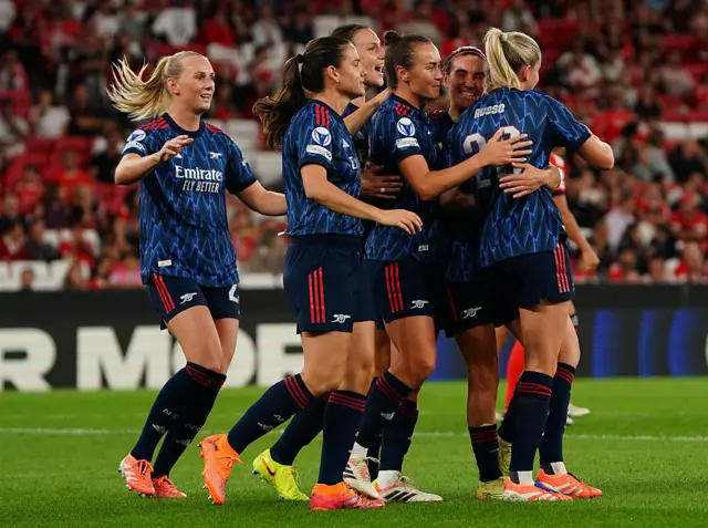 Alessia Russo of Arsenal WFC celebrates