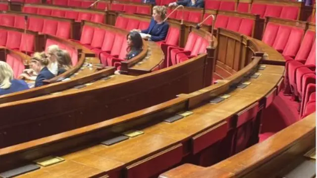 Empty benches in the National Assembly