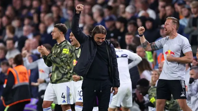 Daniel Farke celebrates
