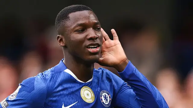 Moises Caicedo of Chelsea celebrates