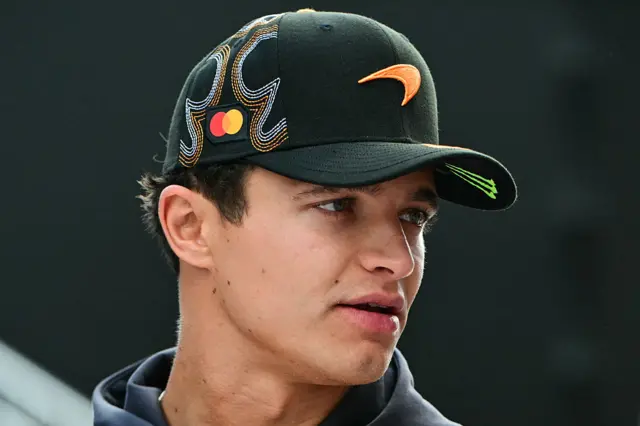 Lando Norris in the paddock in Austin