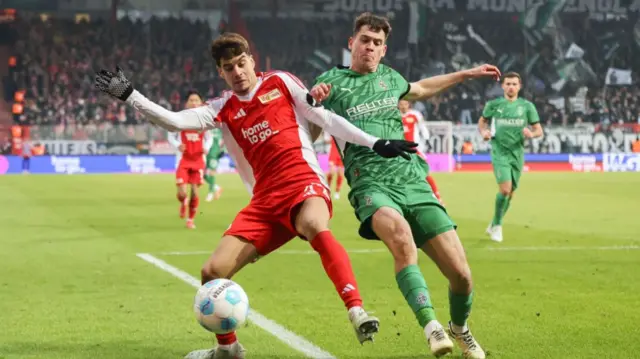 Union Berlin v Borussia Monchengladbach action
