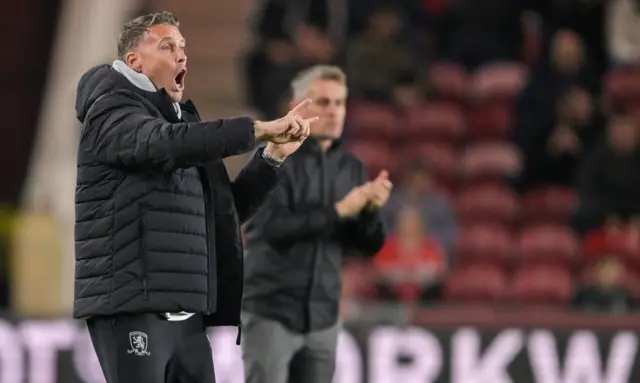 Manager Rob Edwards of Middlesbrough