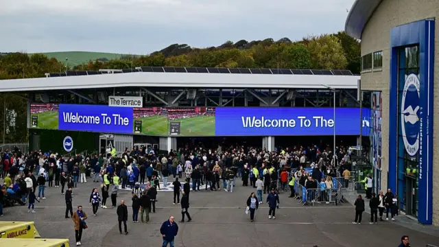 A general view of the Amex before Brighton's game against Newcastle United on 18 October, 2025