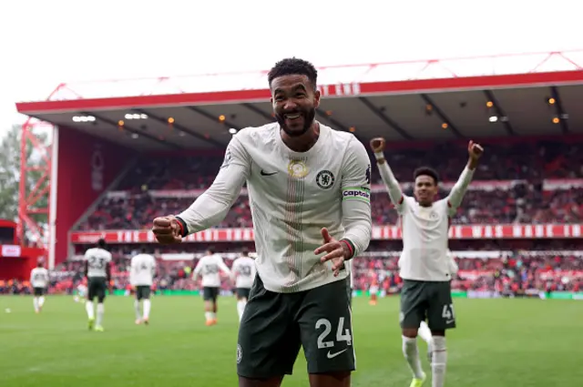 Reece James of Chelsea celebrates