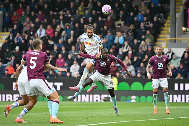 Dominic Calvert-Lewin wins a header