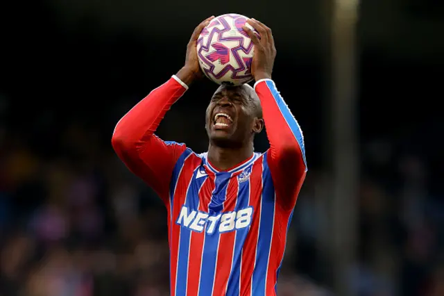 Jean-Philippe Mateta of Crystal Palace holds the match ball