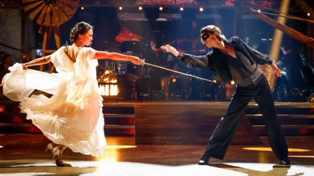 Lewis Cope and Katya Jones on the dance floor