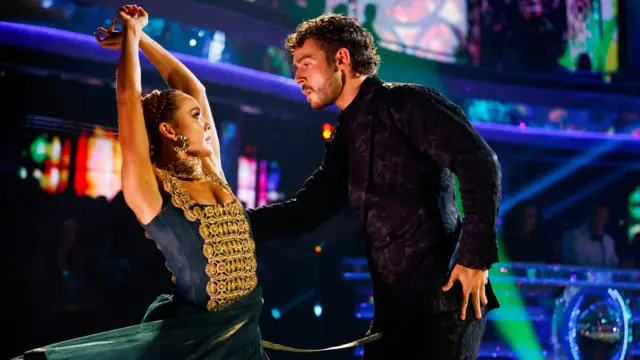 Alexis Warr and George Clarke during their appearance on the live show of Saturday's Strictly Come Dancing show on BBC1.