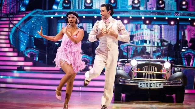 Balvinder Sopal and Julian Caillon during their appearance on the live show of Saturday's Strictly Come Dancing show on BBC1.