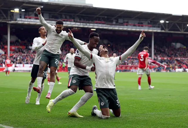 Josh Acheampong of Chelsea celebrates scoring