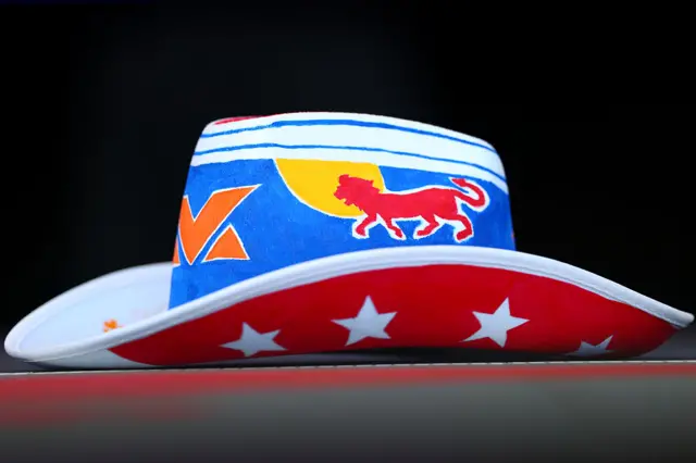 A Red Bull cowboy hat