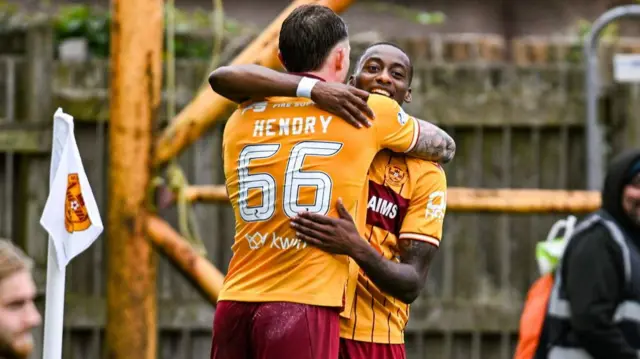 Callum Hendry and Tawanda Maswanhise celebrate