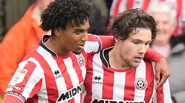 Sheffield United celebrate scoring