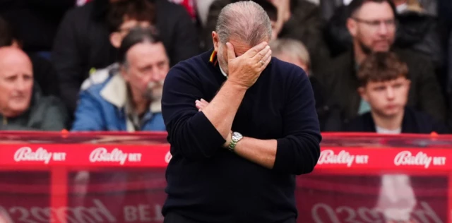 Ange Postecoglou gestures