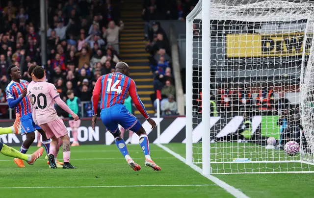 Jean Philippe-Mateta scoring a goal