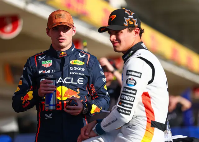 Max Verstappen and Lando Norris