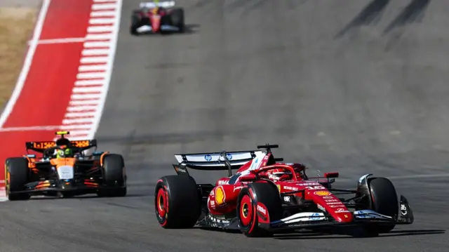 Norris chasing Leclerc