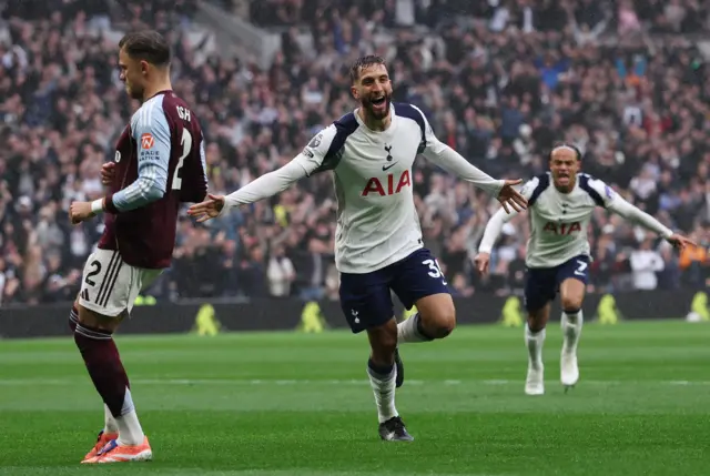 Rodrigo Bentancur celebrates scoring their first goal