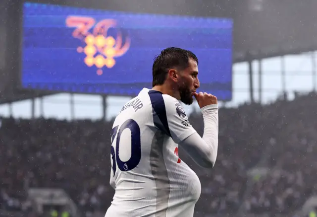 Rodrigo Bentancur celebrates scoring their first goal